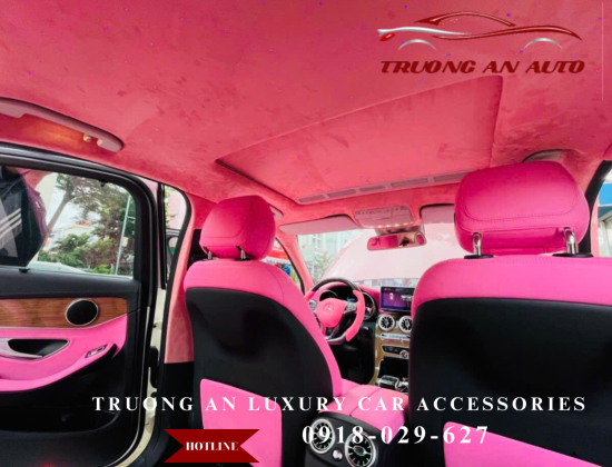 MERCEDES C300 LÊN COMBO ĐỔI MÀU NỘI THẤT TONE HỒNG ĐEN