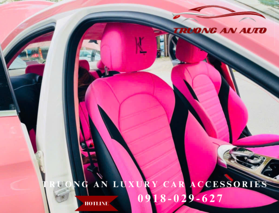 MERCEDES C300 LÊN COMBO ĐỔI MÀU NỘI THẤT TONE HỒNG ĐEN