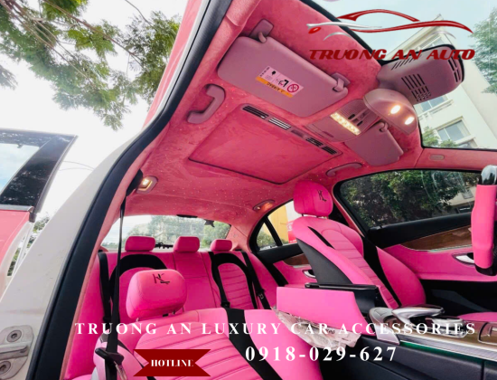MERCEDES C300 LÊN COMBO ĐỔI MÀU NỘI THẤT TONE HỒNG ĐEN