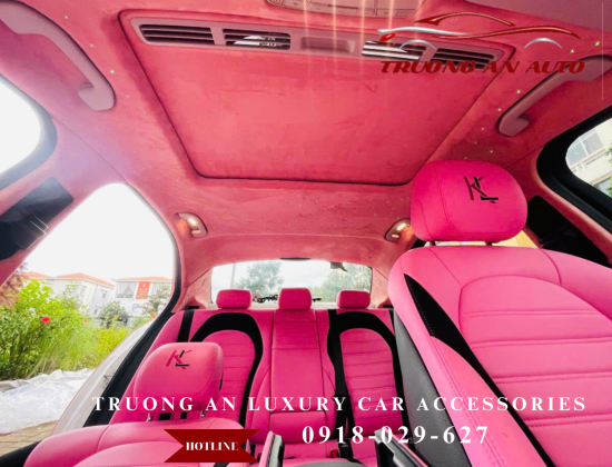MERCEDES C300 LÊN COMBO ĐỔI MÀU NỘI THẤT TONE HỒNG ĐEN