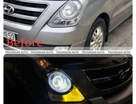 HUYNDAI STAREX ĐỘ BI LED CHÍNH HÃNG 
